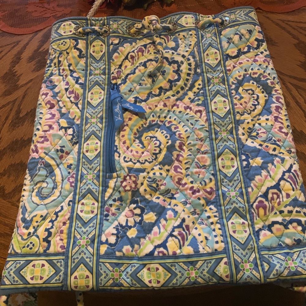 Vera Bradley Capri Blue Drawstring Backpack